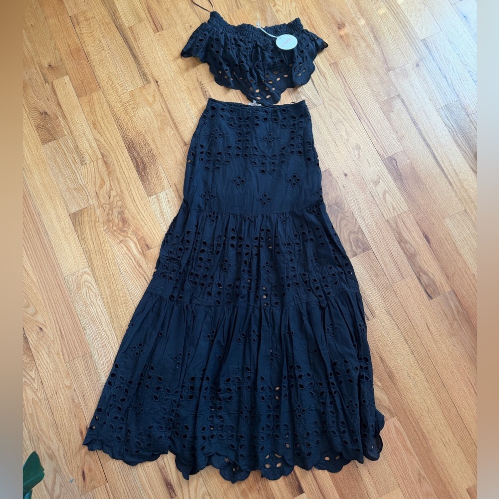 Vici // Luxxel Embroidered Skirt Set